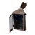 Antique Handcrafted Punched Tin & Copper Lantern | Folk Art Candle Lantern With Original Glass Door For Sale