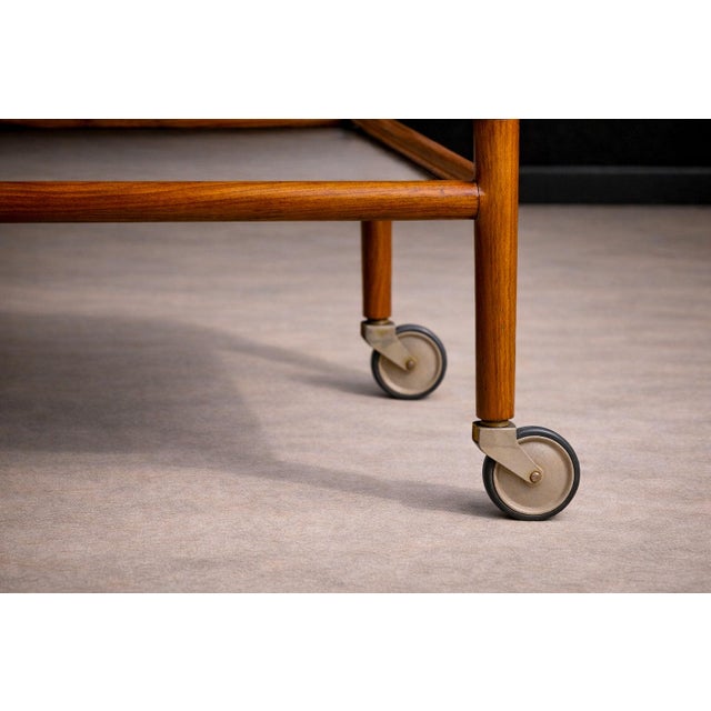 Wood Brazilian Mid-Century Modern Bar Cart in Caviuna wood, Unknown, 1960s - Lot 692 For Sale - Image 7 of 8
