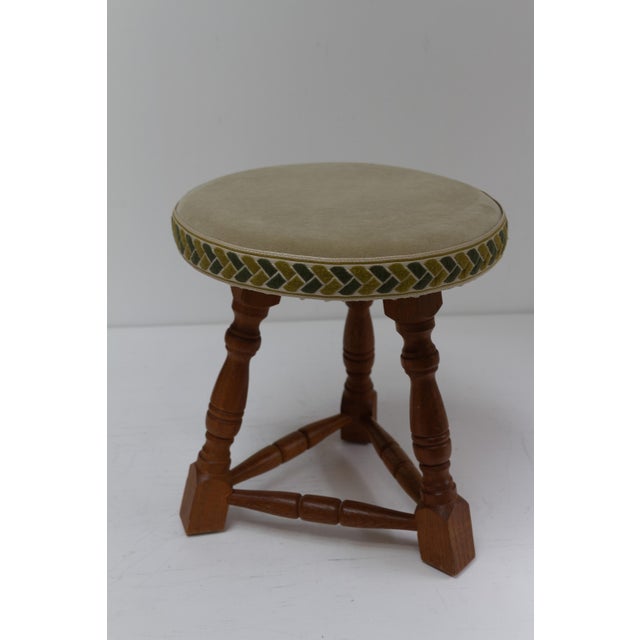 Mid-Century Danish Oak Tripod Stool, 1950s For Sale - Image 9 of 18