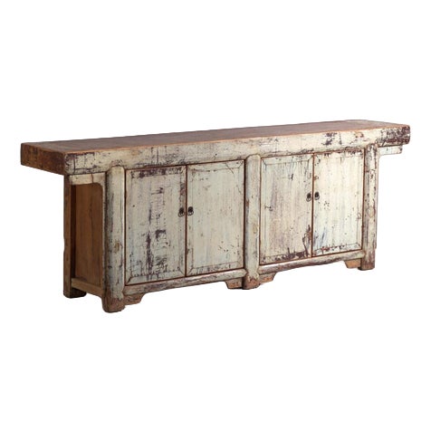 Antique Altar Sideboard in Lacquered Pine, China, 1900 For Sale