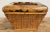 Wood Vintage Scorched Bamboo and Cane Planter For Sale - Image 7 of 7