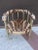 Hollywood Regency Brass and Leather Armchair For Sale - Image 3 of 5
