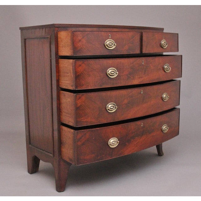 Antique Mahogany Bowfront Chest, 1810 For Sale - Image 10 of 11