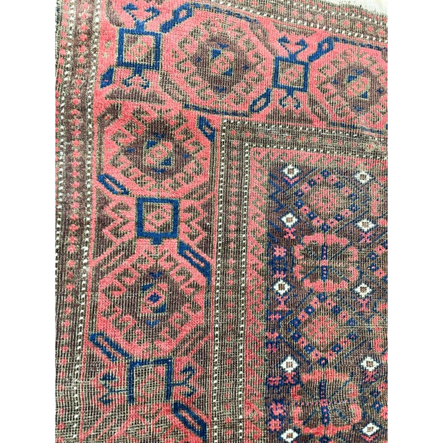 Textile Antique Belouch Turkoman Rug, C-1900's,As Is For Sale - Image 7 of 12