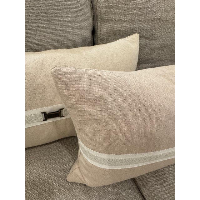 2020s Thom Filicia Home Collection Frost Buckle Lumbar Pillows, Pair For Sale - Image 5 of 12