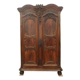 Antique Lyonnaise Walnut Wardrobe For Sale