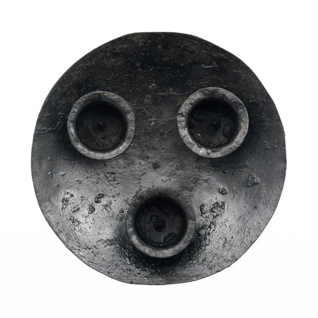 Diego Giacometti Style Iron Candlestick For Sale - Image 9 of 9