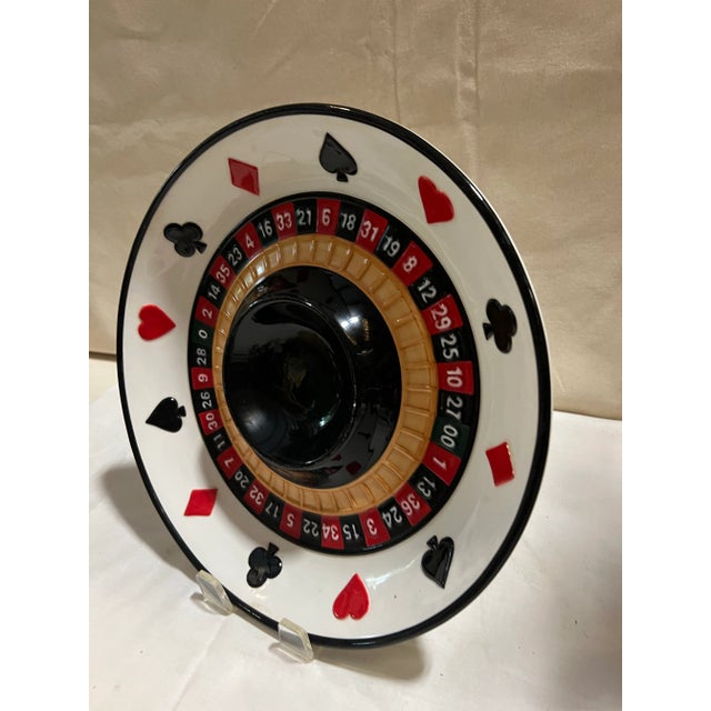 1970s Fitz and Floyd Poker Night/Game Night Ceramic Plate For Sale In Atlanta - Image 6 of 11