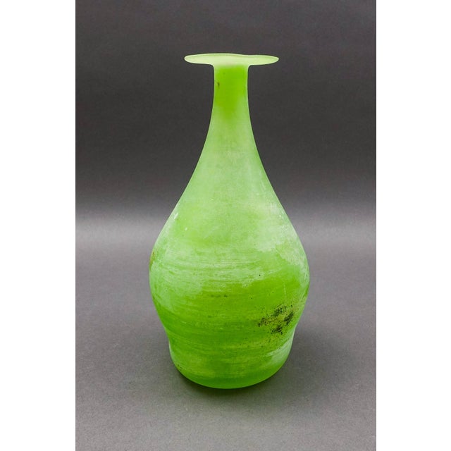 Mid 20th Century Vintage Mid-Century Cenedese Signed Vetri Murano Italian Scavo Glass Vase For Sale - Image 5 of 8