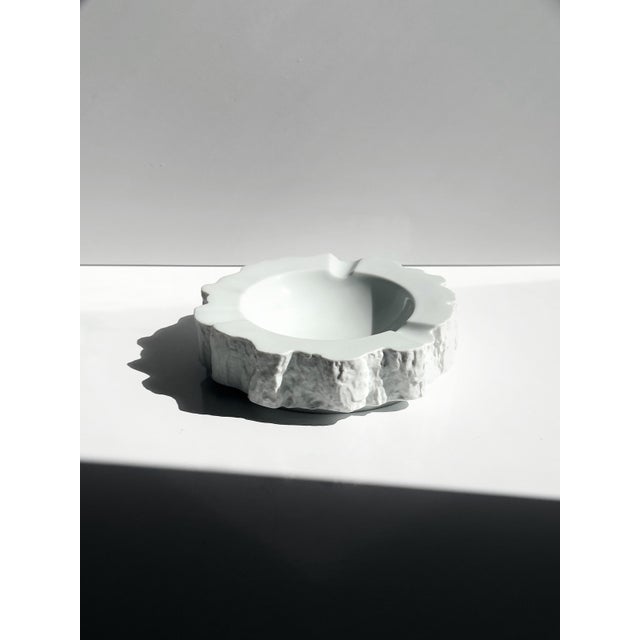 Vintage Brutalist White Bisque Porcelain Ashtray, 1970s For Sale - Image 6 of 6
