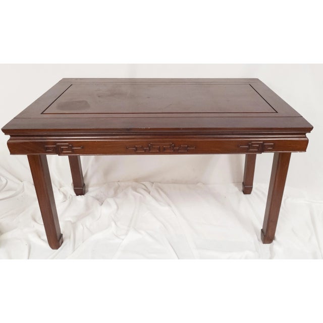20th Century Chinoiserie Chinese Asian Modern Rosewood Hongmu Dining Table For Sale - Image 9 of 13