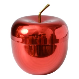 Red Apple Ice Bucket by Ettore Sottsass for Rinnovel, 1960s For Sale