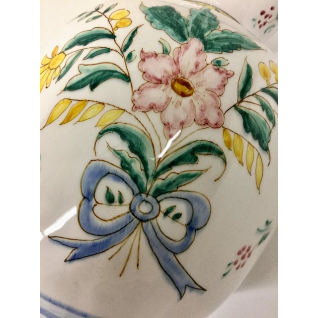 Large Hand Painted Artisan Pitcher For Sale - Image 9 of 11