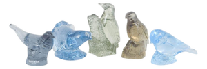 Art Glass Bird Figurines by Paul Hoff for Kosta Boda / WMF, 1980s, Set of 5