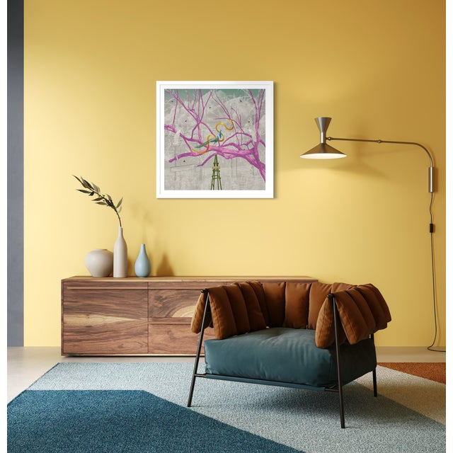 Contemporary The Peacock by Steve Moors, 26"x26" Framed For Sale - Image 10 of 11