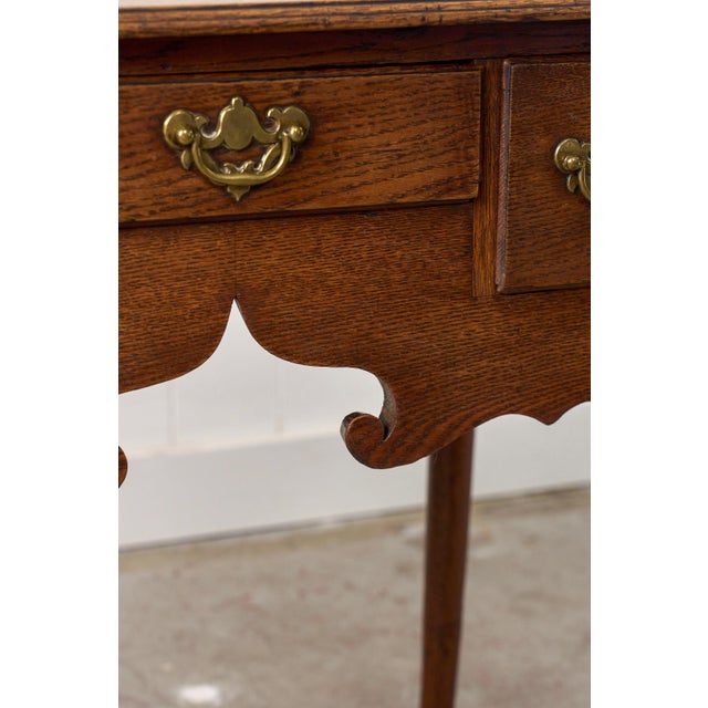 Wood 18th Century Georgian Period Oak Lowboy For Sale - Image 7 of 15