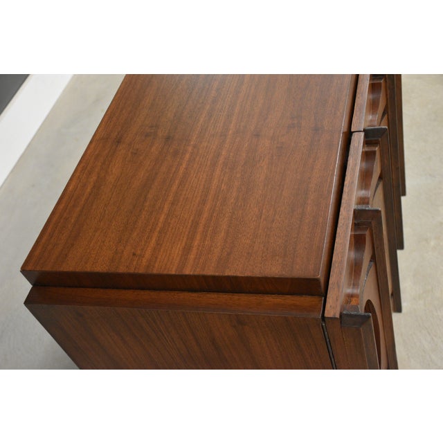 Brown 1970s Refinished Walnut Brutalist Nightstand For Sale - Image 8 of 8