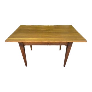 Rustic Solid Oak Table with 2 Drawers For Sale
