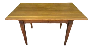 Rustic Solid Oak Table with 2 Drawers