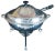 "Mid century Israel Freeman & Sons silver plated chafing dish, burner and pan. Made of silver plate over copper featuring...