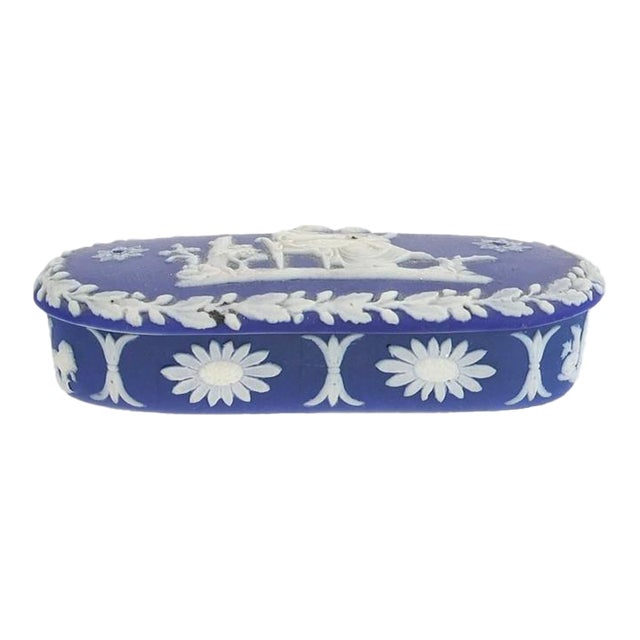 19th Century Wedgwood Jasperware Match Box For Sale