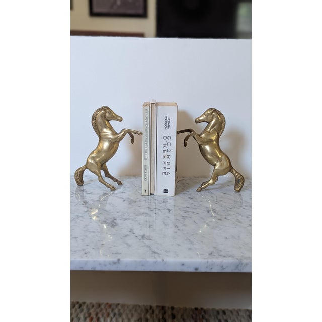 Fabulous brass horse bookends, for the equestrian touch to your desk or shelf.