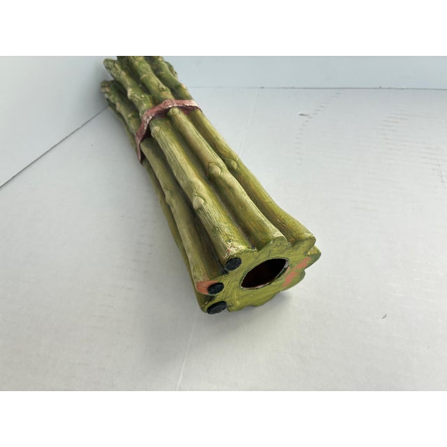 Ceramic Vintage Ceramic Trompe I'Loeil Asparagus Spears - Pottery Sculpture For Sale - Image 7 of 9