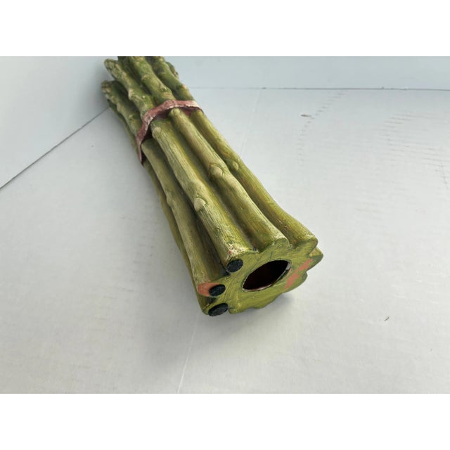 Ceramic Vintage Italian Terracotta Vegetable Sculpture Asparagus Trompe l'Oeil Kitchen Decor For Sale - Image 7 of 9