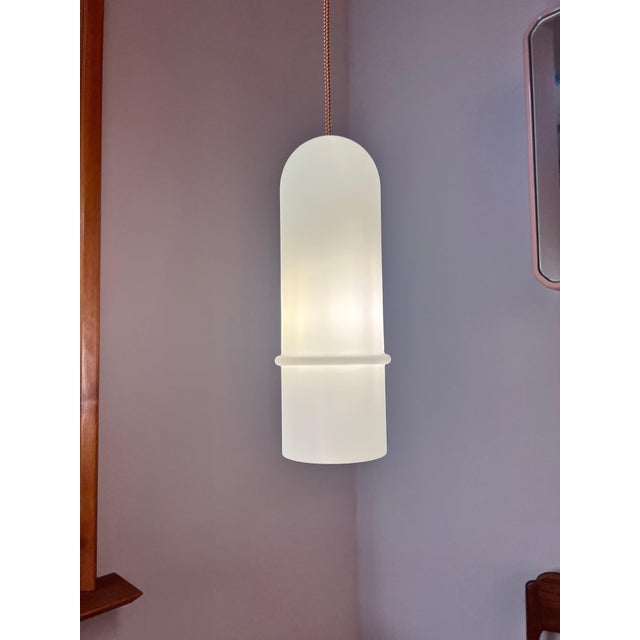 Hanging Lamp in White Opal Glass by Peill & Putzler For Sale - Image 6 of 11