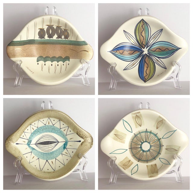 1950s Vintage Sascha Brastoff Mid Century Ceramic Decorative Bowls Set Of 4 Chairish