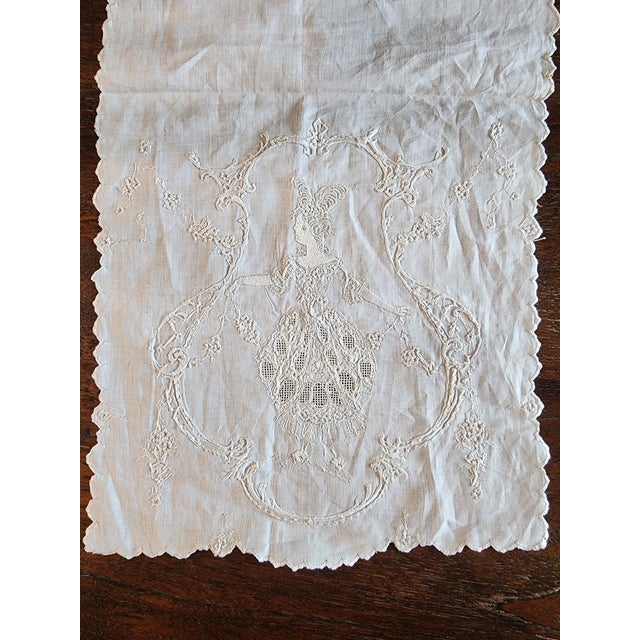 Exquisite Antique Embroidered Handkerchief For Sale - Image 14 of 16