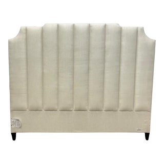 Contemporary Bernhardt Transitional Style Channel Back Tufted King Size Headboard For Sale