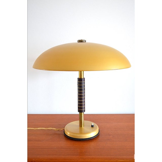 Gold Vintage Art Deco Desk Lamp, 1940s For Sale - Image 8 of 8