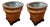 Mid-Century Boho Coastal Rattan Storage Side Tables - A Pair For Sale
