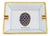House of Faberge & Limoges Porcelain Tray With Hand Painted Parcel Gilt Pine Cone Egg For Sale