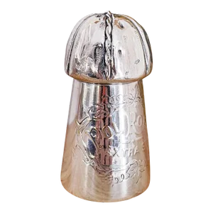 Antique Silver Plated French Champagne Cork Pepper Mill