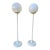 A Pair of Postmodern White Lollipop Floor Lamps. Circa 1980s For Sale