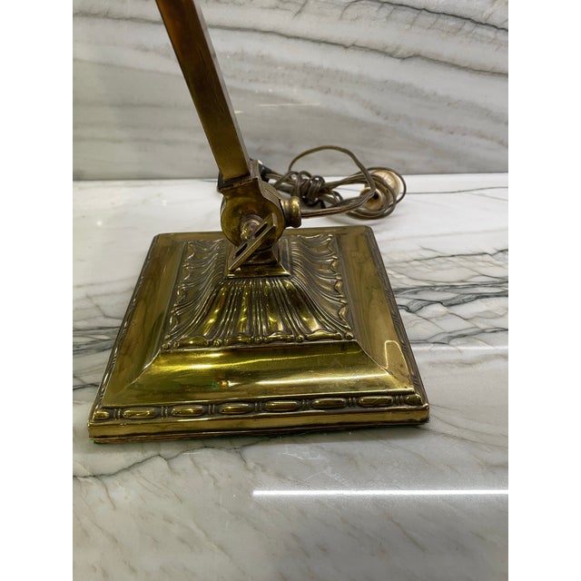1930s Antique Original Emeralite Green Banker/Piano/Library/Desk Lamp #8734 For Sale - Image 5 of 12