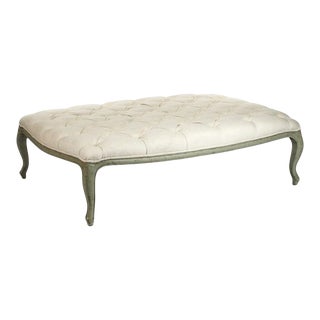 Hollow Maison Tufted Ottoman in Off-white For Sale