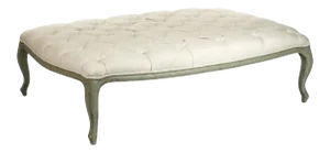 Hollow Maison Tufted Ottoman in Off-white