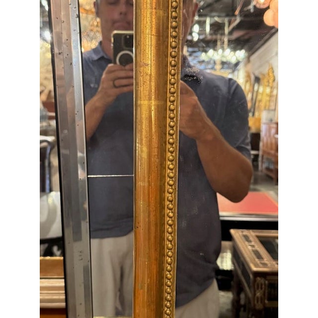 Transitional 19th C. French Transitional Giltwood Mirror For Sale - Image 3 of 6
