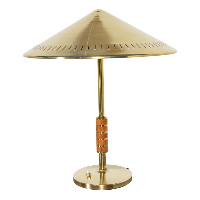 Vintage Danish Table Lamp in Brass by Bent Karlby for Lyfa, 1950s For Sale
