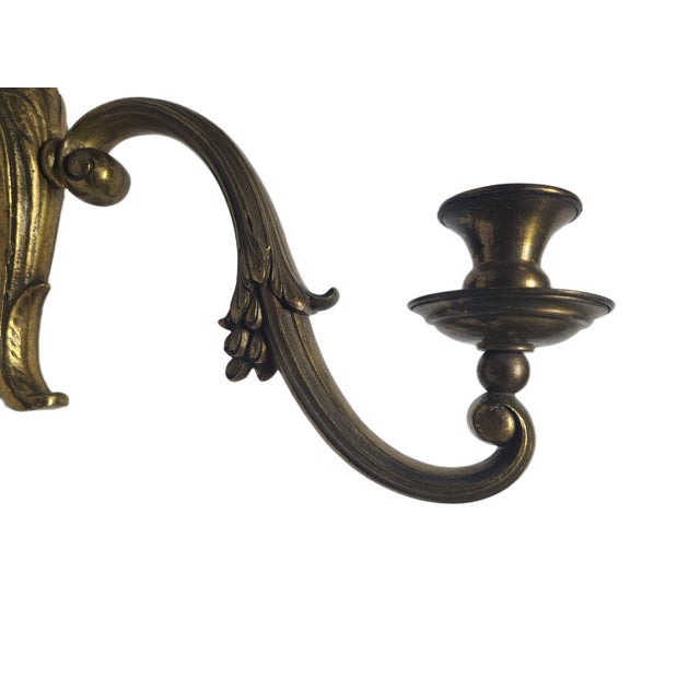 Classicist Bronze Wall Lamp, Germany, 1900s For Sale - Image 5 of 10