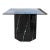 Postmodern Faux Marble Pedestal Side Table – Ceramic & Glass, 1980s, Mid-Century For Sale