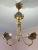 Metal Vintage Italian Hanging Lamp in Brass and Porcelain, 1980s For Sale - Image 7 of 10