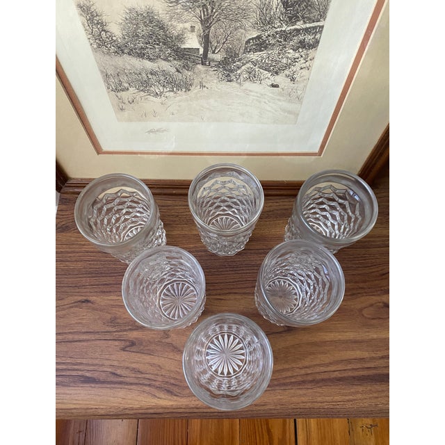 White Mid-Century Modern Fostoria Set of 6 Glasses For Sale - Image 8 of 9