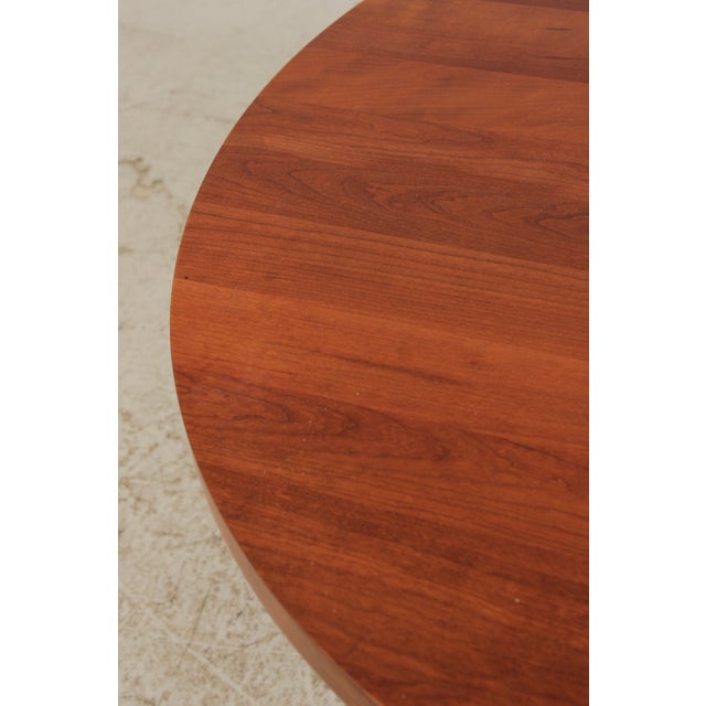 Stickley Round Cherry Dining Table Mission Style For Sale - Image 13 of 15