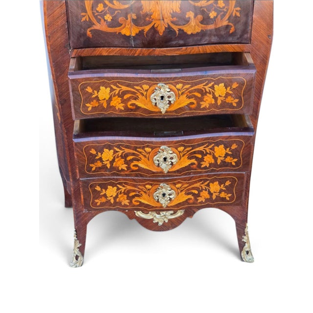 19th Century 19th Century French Napoleon the 3rd Rosewood Marketry Secretary Masterpiece. For Sale - Image 5 of 16