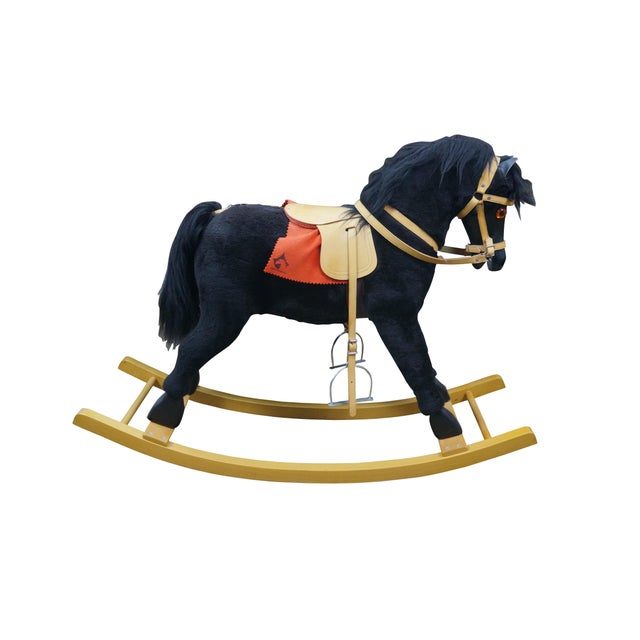 Rustic European Mid 20th Century Meier Spielwaren German Rocking Horse Toy 35" For Sale - Image 3 of 17
