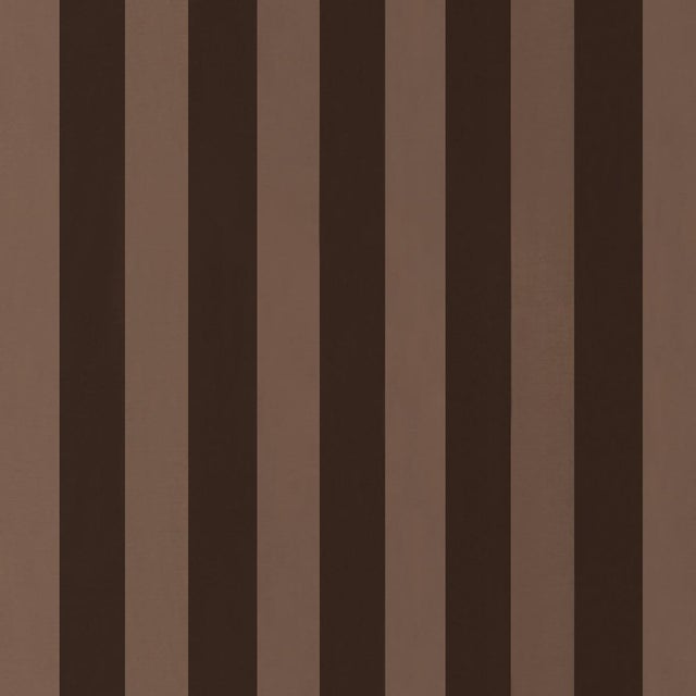 2020s Schumacher Roosevelt Awning Stripe Fabric In Brown For Sale - Image 5 of 5